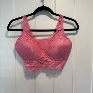 Pink Lace Women's Bralette